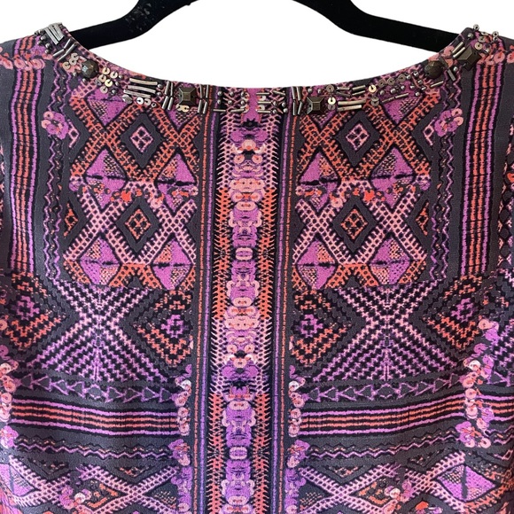 Nanette Lepore 100% Silk Long Sleeve Blouse Top Embellishments | Medium, Size 8 - Picture 8 of 12